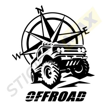 Екстериорен стикер Offroad - Компас за Автомобил 4x4