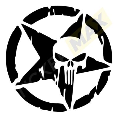 Стикер за кола - "Punisher Star" 
