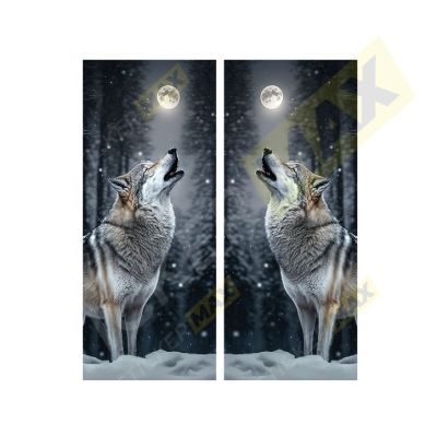Авто Стикери  за колонки - Вълк под Луна! 🐺🌕