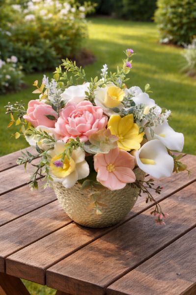 Сапунени цветя в златна ваза - лукс и красота в едно! 💐🌸🌷